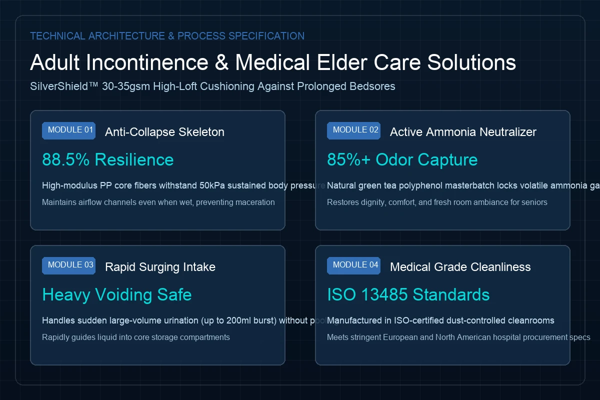 Adult incontinence medical nonwoven diagram