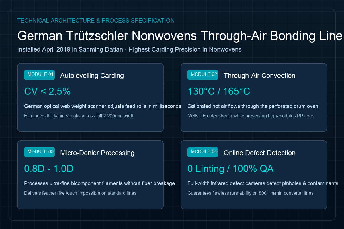 Trützschler nonwovens through-air line diagram